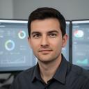 Security engineer reviewing secure remote access settings on dual monitors in an office