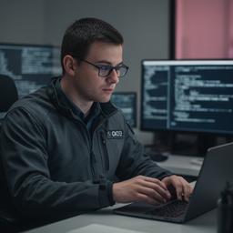 Sam, a security specialist, reviewing SSH and SSL settings in a quiet office